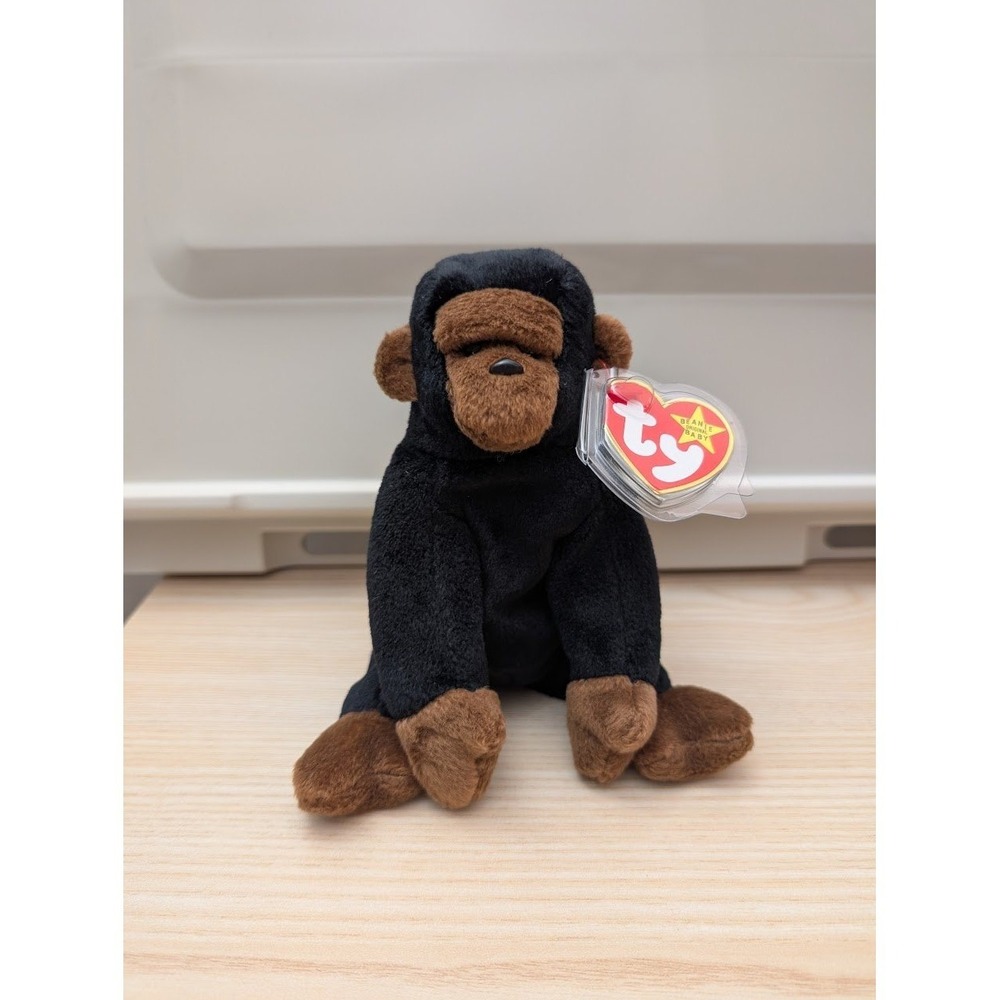 Gorilla Plush Toy Vintage Ty Beanie Babies Congo Kidcore Cute Classroom Gift